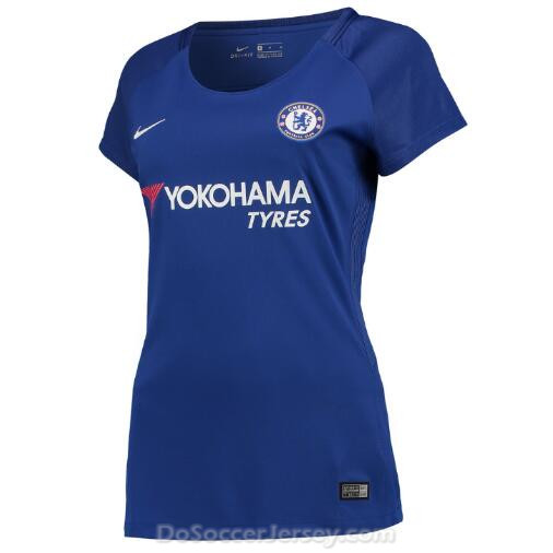 Chelsea 2017/18 Home Women's Soccer Shirt Jersey - Click Image to Close