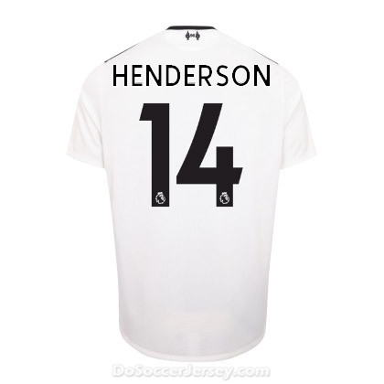 Liverpool 2017/18 Away Henderson #14 Shirt Soccer Jersey - Click Image to Close