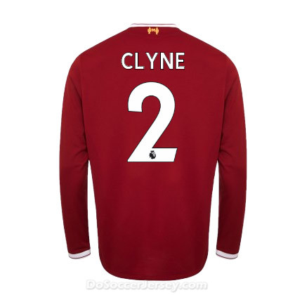 Liverpool 2017/18 Home Clyne #2 Long Sleeved Shirt Soccer Jersey - Click Image to Close