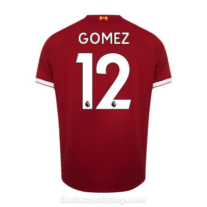 Liverpool 2017/18 Home Gomez #12 Shirt Soccer Jersey
