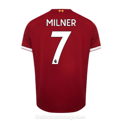 Liverpool 2017/18 Home Milner #7 Shirt Soccer Jersey