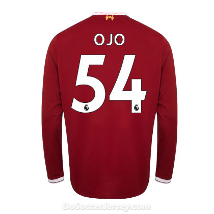 Liverpool 2017/18 Home Ojo #54 Long Sleeved Shirt Soccer Jersey - Click Image to Close