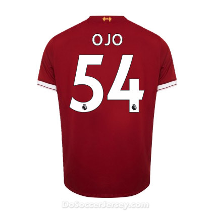 Liverpool 2017/18 Home Ojo #54 Shirt Soccer Jersey - Click Image to Close