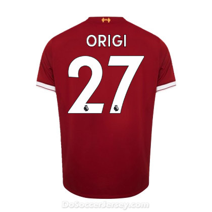 Liverpool 2017/18 Home Origi #27 Shirt Soccer Jersey