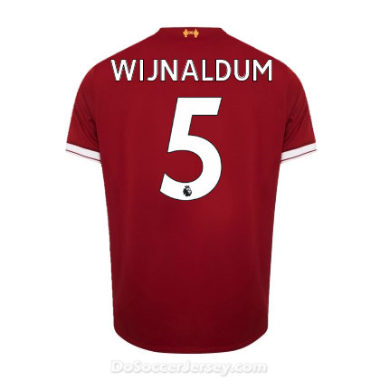 Liverpool 2017/18 Home Wijnaldum #5 Shirt Soccer Jersey - Click Image to Close