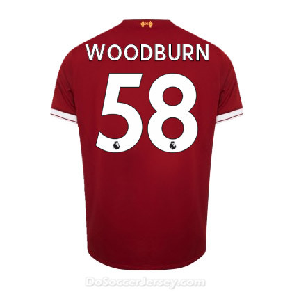 Liverpool 2017/18 Home Woodburn #58 Shirt Soccer Jersey - Click Image to Close