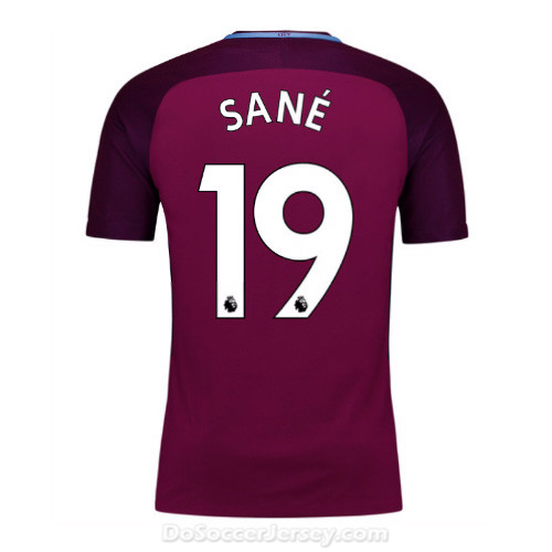 Manchester City 2017/18 Away Sane #19 Shirt Soccer Jersey - Click Image to Close