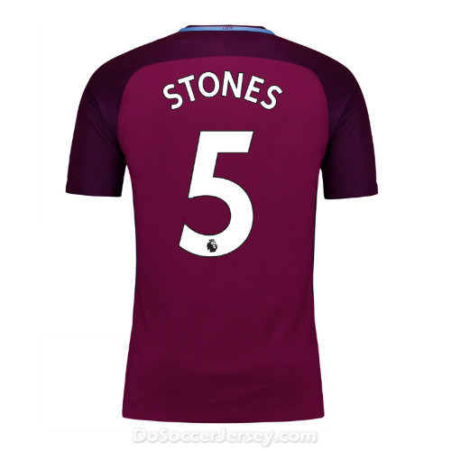 Manchester City 2017/18 Away Stones #5 Shirt Soccer Jersey - Click Image to Close
