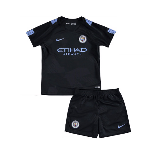 Manchester City 2017/18 Third Kids Soccer Kit Children Shirt And Shorts - Click Image to Close