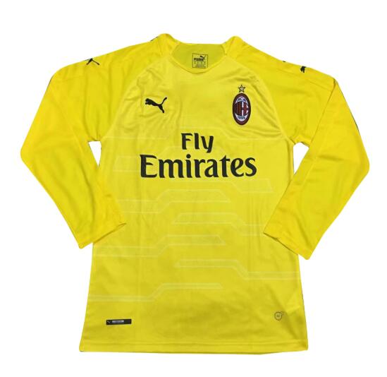 AC Milan 2018/19 Yellow Goalkeeper Long Sleeved Shirt Soccer Jersey - Click Image to Close