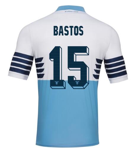 Lazio 2018/19 BASTOS 15 Home Shirt Soccer Jersey - Click Image to Close
