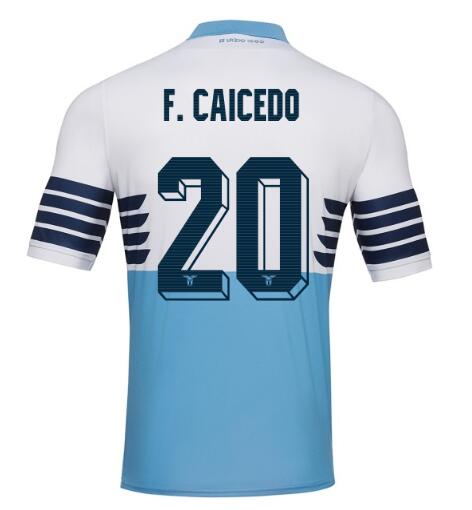 Lazio 2018/19 F. CAICEDO 20 Home Shirt Soccer Jersey - Click Image to Close
