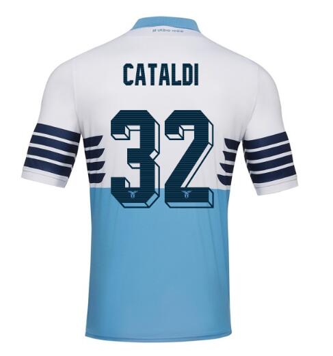 Lazio 2018/19 CATALDI 32 Home Shirt Soccer Jersey - Click Image to Close
