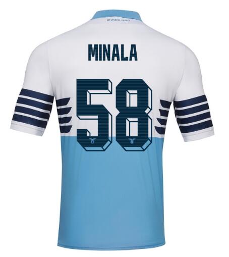 Lazio 2018/19 MINALA 58 Home Shirt Soccer Jersey - Click Image to Close