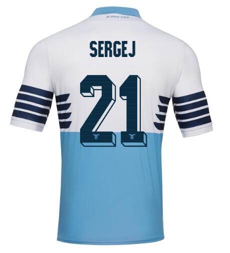 Lazio 2018/19 SERGEJ 21 Home Shirt Soccer Jersey - Click Image to Close