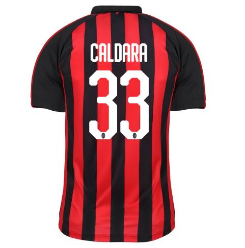AC Milan 2018/19 CALDARA 33 Home Shirt Soccer Jersey - Click Image to Close