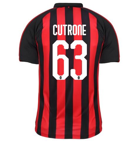 AC Milan 2018/19 CUTRONE 63 Home Shirt Soccer Jersey - Click Image to Close