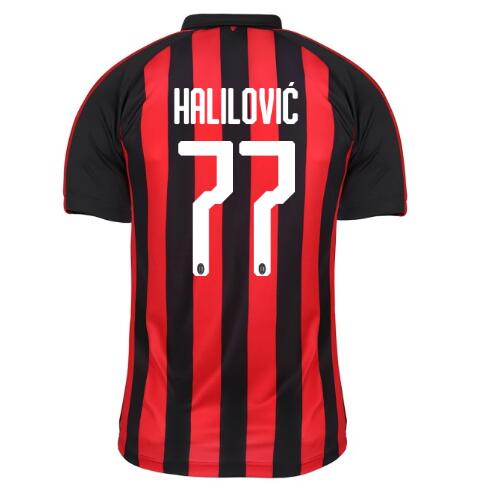 AC Milan 2018/19 HALILOVIĆ 77 Home Shirt Soccer Jersey - Click Image to Close
