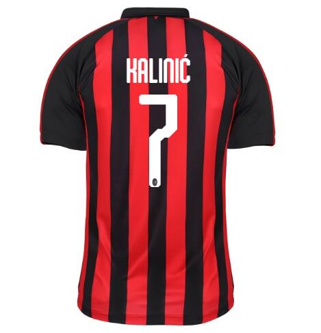 AC Milan 2018/19 KALINIĆ 7 Home Shirt Soccer Jersey