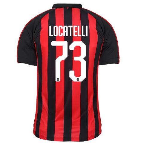 AC Milan 2018/19 LOCATELLI 73 Home Shirt Soccer Jersey - Click Image to Close