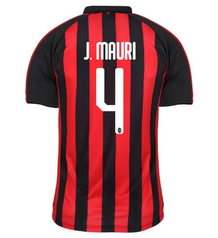 AC Milan 2018/19 J. MAURI 4 Home Shirt Soccer Jersey - Click Image to Close
