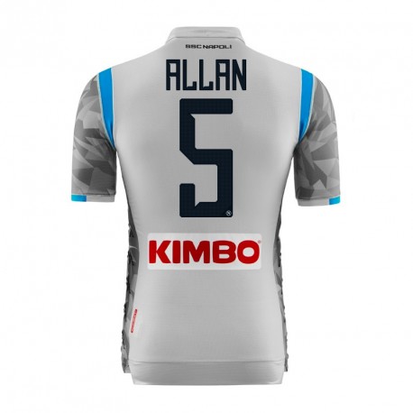 Napoli 2018/19 ALLAN 5 Third Shirt Soccer Jersey - Click Image to Close