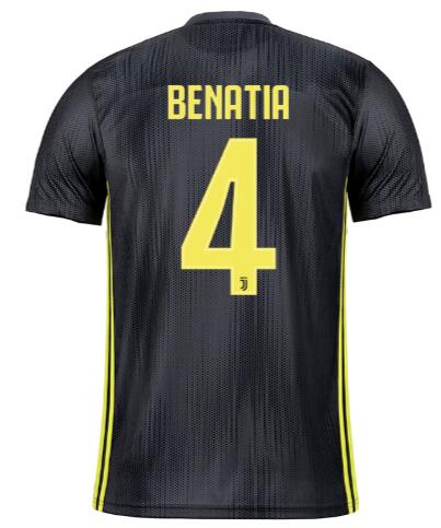 Juventus 2018-19 Third BENATIA 4 Shirt Soccer Jersey