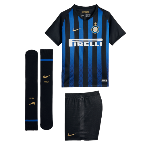 Inter Milan 2018/19 Home Kids Jersey Whole Kit Children Shirt + Shorts + Socks