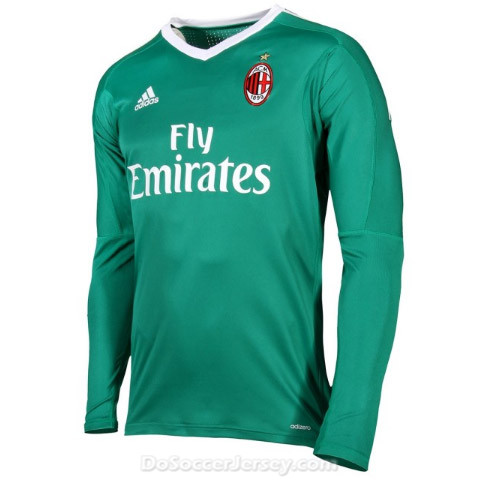 AC Milan 2017/18 Green Long Sleeved Goalkeeper Shirt - Click Image to Close