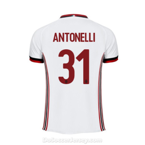 AC Milan 2017/18 Away Antonelli #31 Shirt Soccer Jersey - Click Image to Close