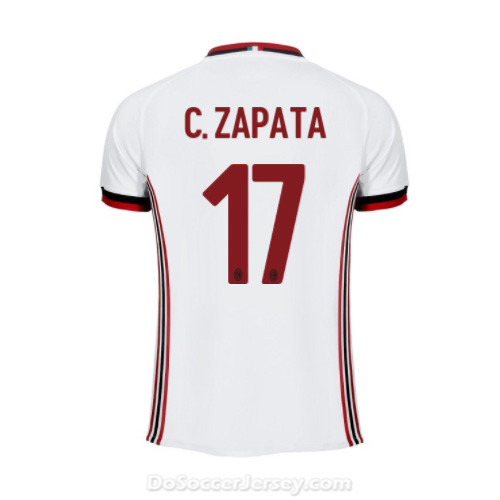 AC Milan 2017/18 Away Zapata #17 Shirt Soccer Jersey - Click Image to Close