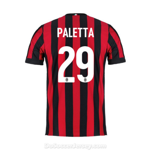 AC Milan 2017/18 Home Paletta #29 Shirt Soccer Jersey - Click Image to Close