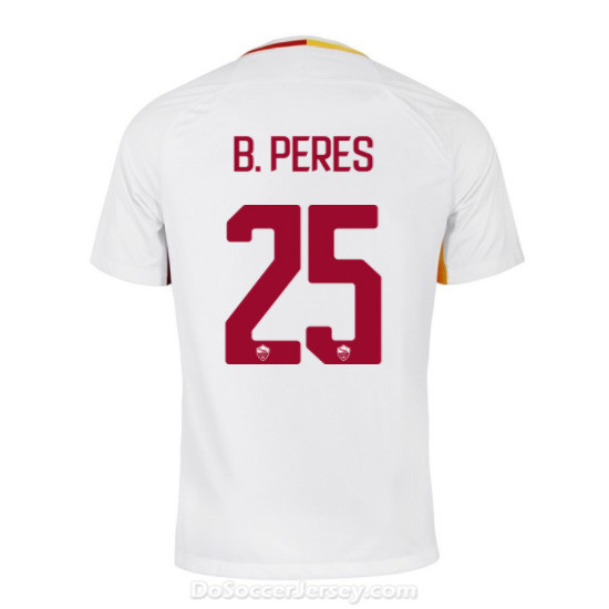 AS ROMA 2017/18 Away B. PERES #25 Shirt Soccer Jersey - Click Image to Close