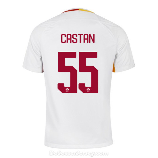 AS ROMA 2017/18 Away CASTAN #55 Shirt Soccer Jersey - Click Image to Close