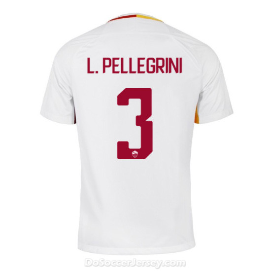 AS ROMA 2017/18 Away L. PELLEGRINI #3 Shirt Soccer Jersey - Click Image to Close
