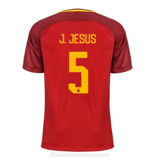 AS ROMA 2017/18 Home J. JESUS #5 Shirt Soccer Jersey - Click Image to Close