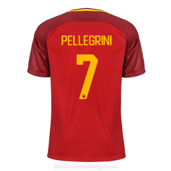 AS ROMA 2017/18 Home PELLEGRINI #7 Shirt Soccer Jersey - Click Image to Close