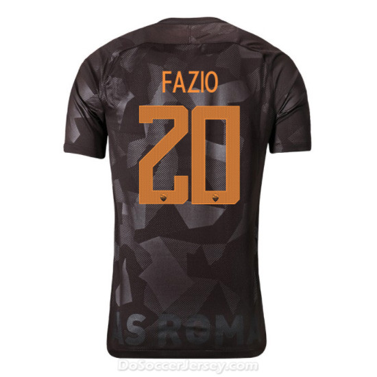 AS ROMA 2017/18 Third FAZIO #20 Shirt Soccer Jersey - Click Image to Close