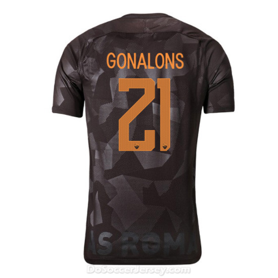 AS ROMA 2017/18 Third GONALONS #21 Shirt Soccer Jersey - Click Image to Close