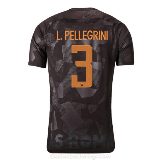 AS ROMA 2017/18 Third L. PELLEGRINI #3 Shirt Soccer Jersey - Click Image to Close
