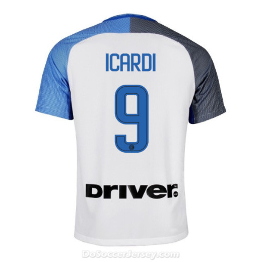 Inter Milan 2017/18 Away ICARDI #9 Shirt Soccer Jersey - Click Image to Close