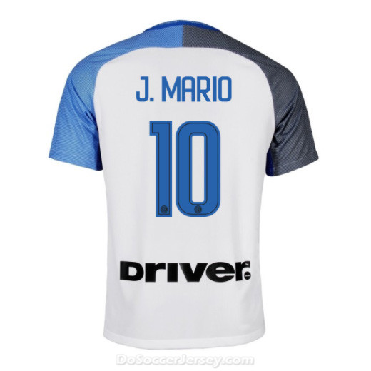 Inter Milan 2017/18 Away J. MARIO #10 Shirt Soccer Jersey - Click Image to Close