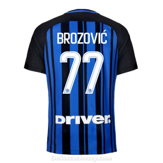 Inter Milan 2017/18 Home BROZOVIĆ #77 Shirt Soccer Jersey - Click Image to Close