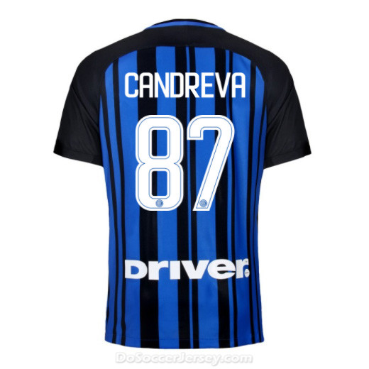 Inter Milan 2017/18 Home CANDREVA #87 Shirt Soccer Jersey - Click Image to Close