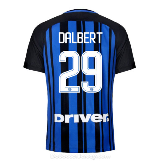 Inter Milan 2017/18 Home DALBERT #29 Shirt Soccer Jersey - Click Image to Close