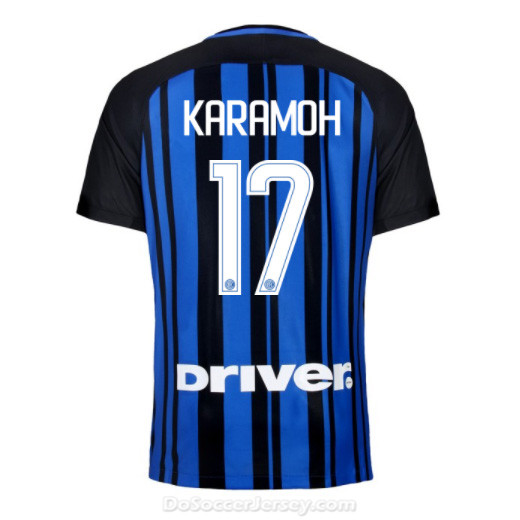 Inter Milan 2017/18 Home KARAMOH #17 Shirt Soccer Jersey - Click Image to Close