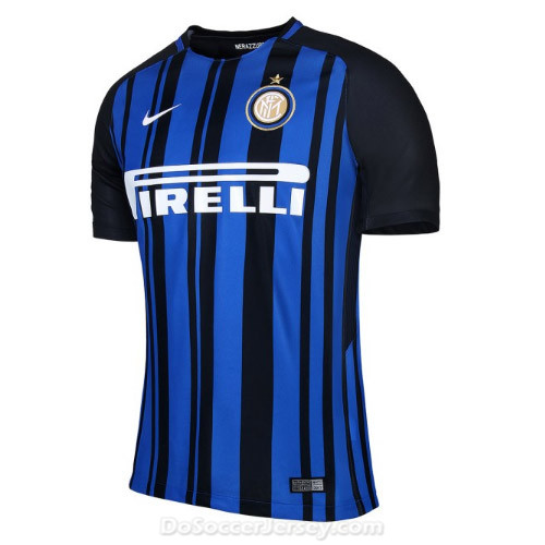 Inter Milan 2017/18 Home Shirt Soccer Jersey - Click Image to Close
