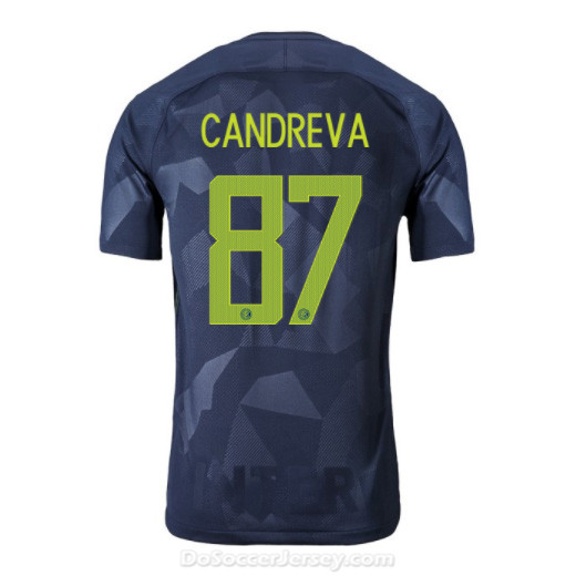 Inter Milan 2017/18 Third CANDREVA #87 Shirt Soccer Jersey - Click Image to Close