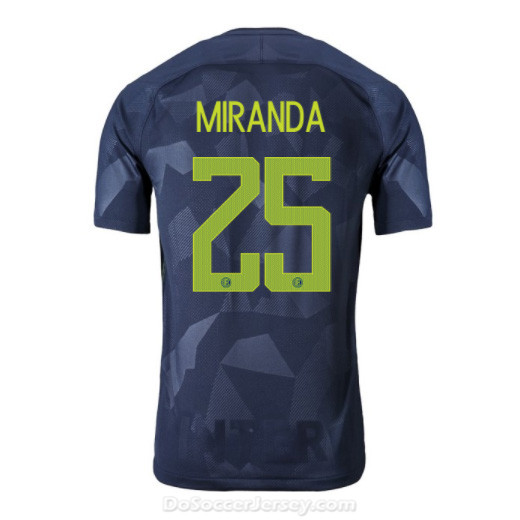 Inter Milan 2017/18 Third MIRANDA #25 Shirt Soccer Jersey - Click Image to Close
