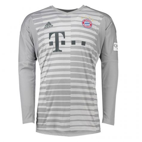 Bayern Munich 2018/19 Grey Long Sleeve Goalkeeper Shirt Soccer Jersey - Click Image to Close
